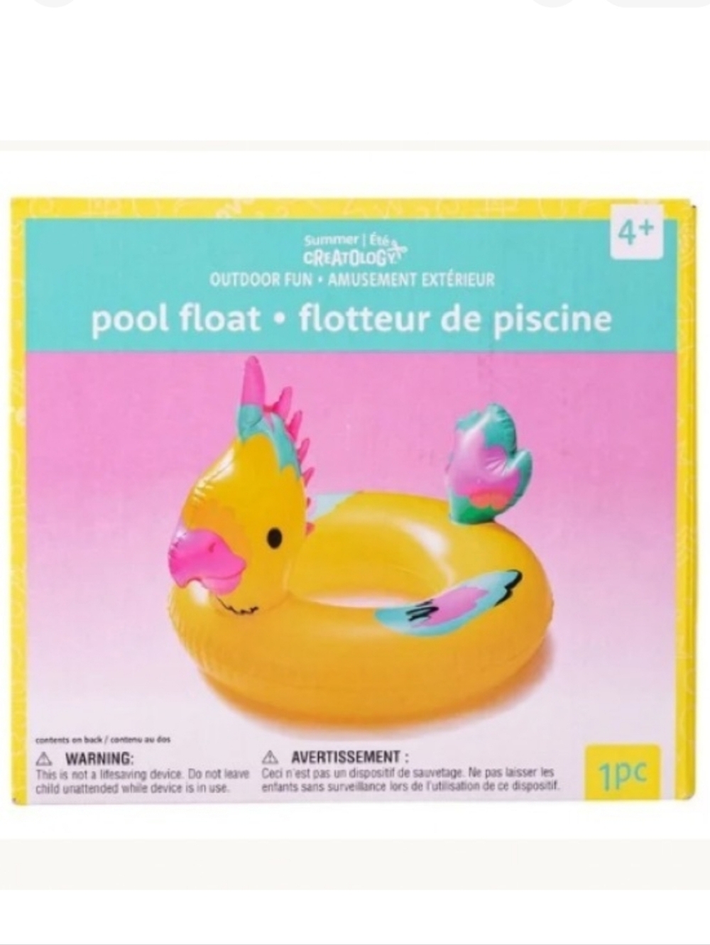 Creatology Yellow Parrot Kids Pool Float